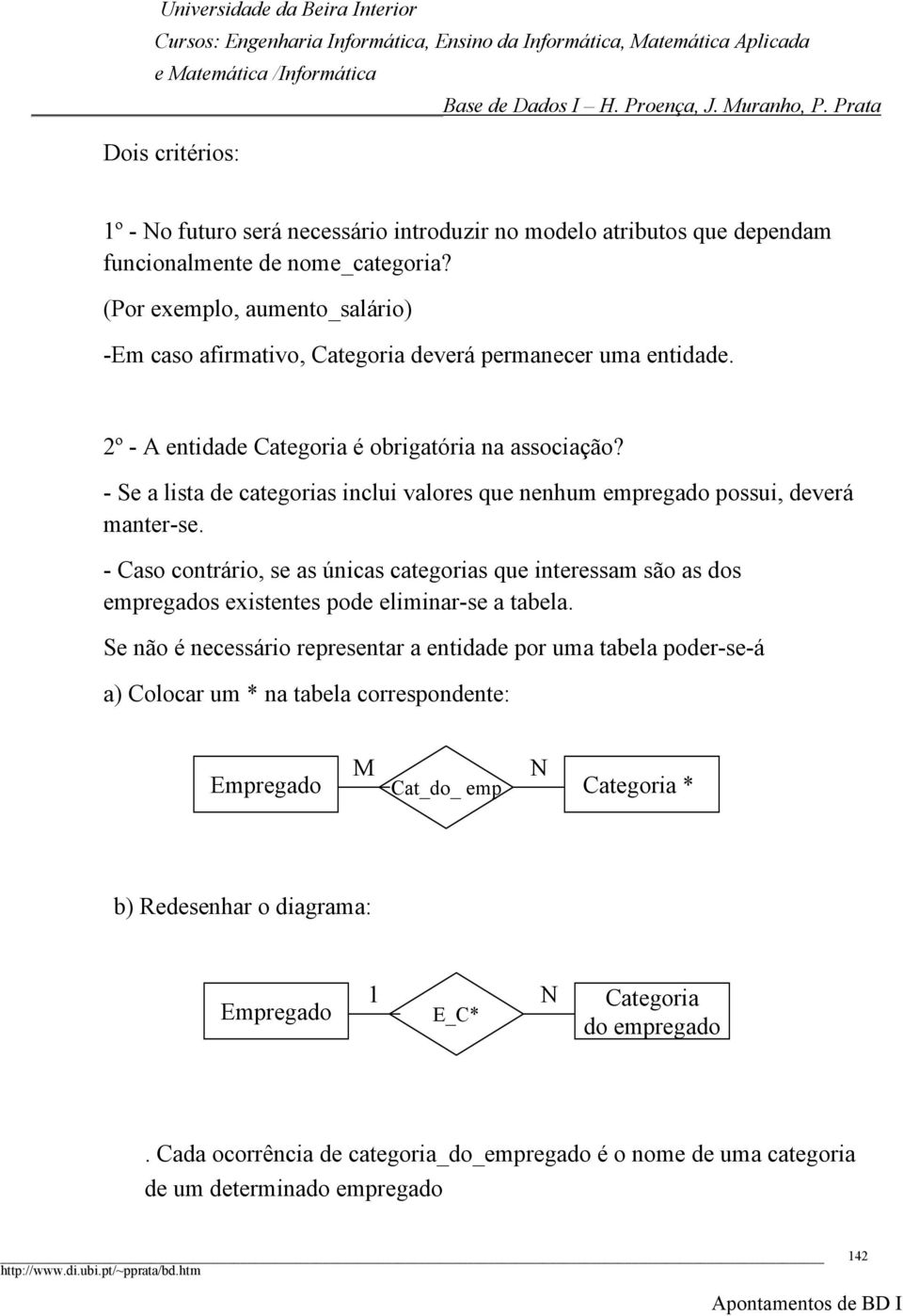 - Se a lista de categorias inclui valores que nenhum empregado possui, deverá manter-se.