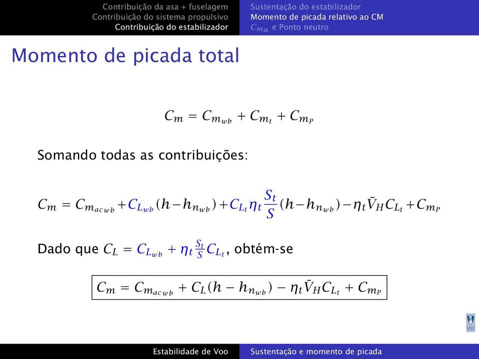 (h h n wb ) η t V H C Lt +C mp Dado que C L = C Lwb + η t S t S C