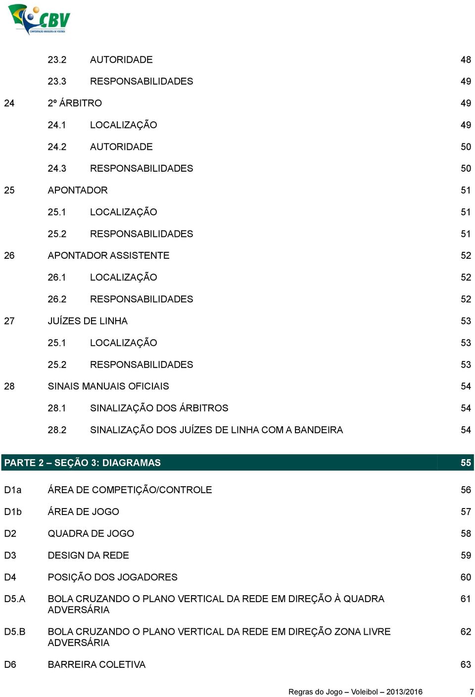 1 SINALIZAÇÃO DOS ÁRBITROS 54 28.