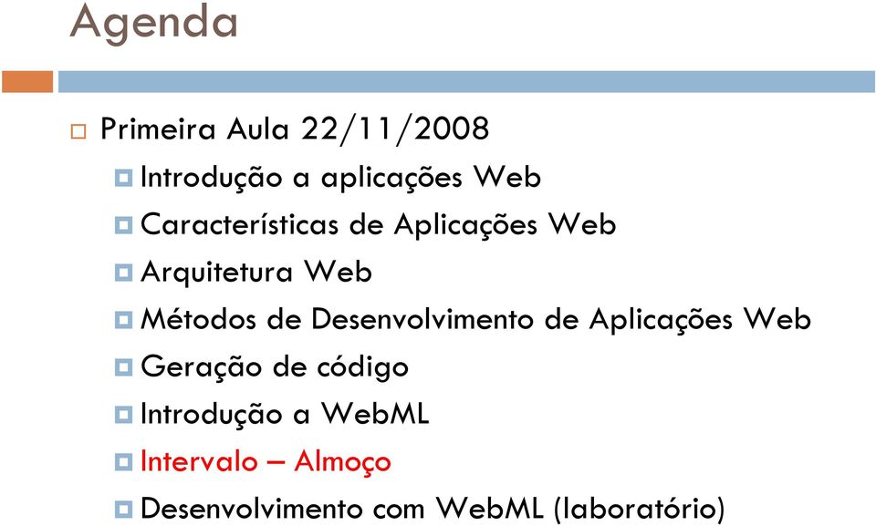 Desenvolvimento de Aplicações Web Geração de código