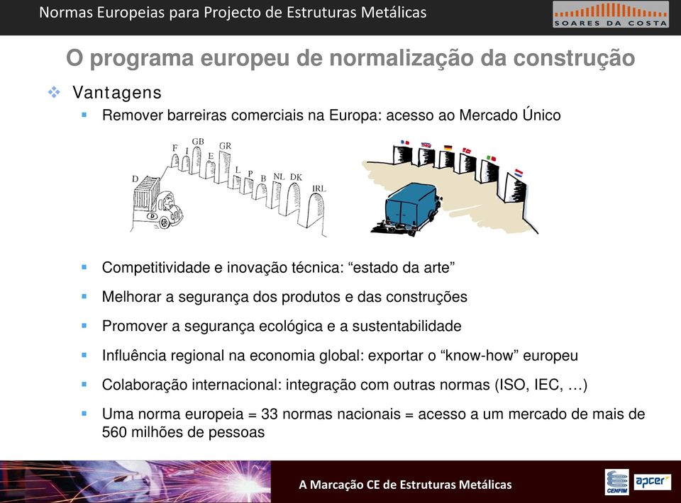 ecológica e a sustentabilidade Influência regional na economia global: exportar o know-how europeu Colaboração internacional: