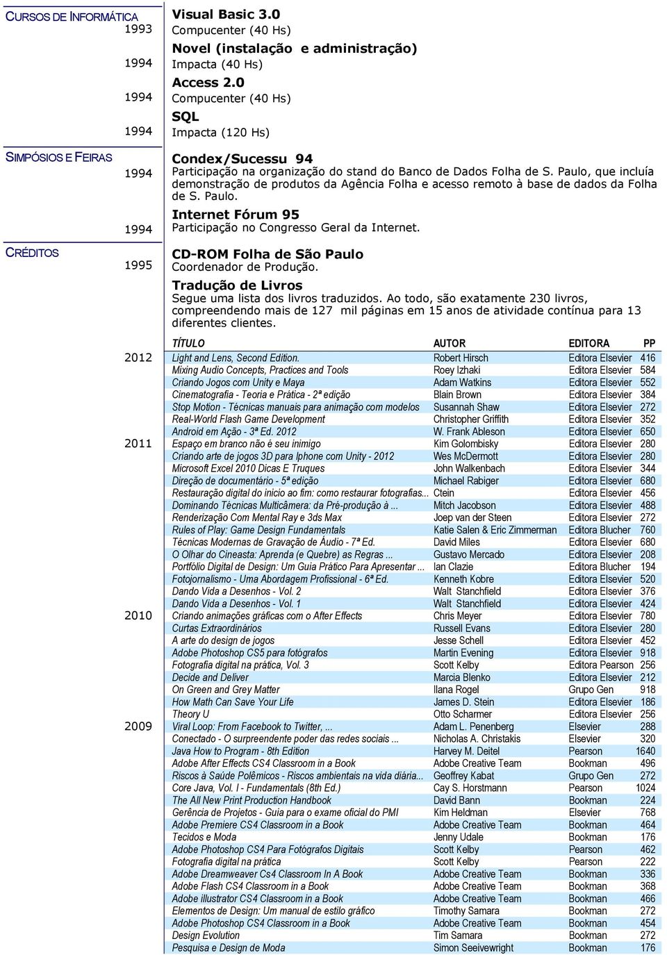 Paulo, que incluía demonstração de produtos da Agência Folha e acesso remoto à base de dados da Folha de S. Paulo. 53BInternet Fórum 95 Participação no Congresso Geral da Internet.