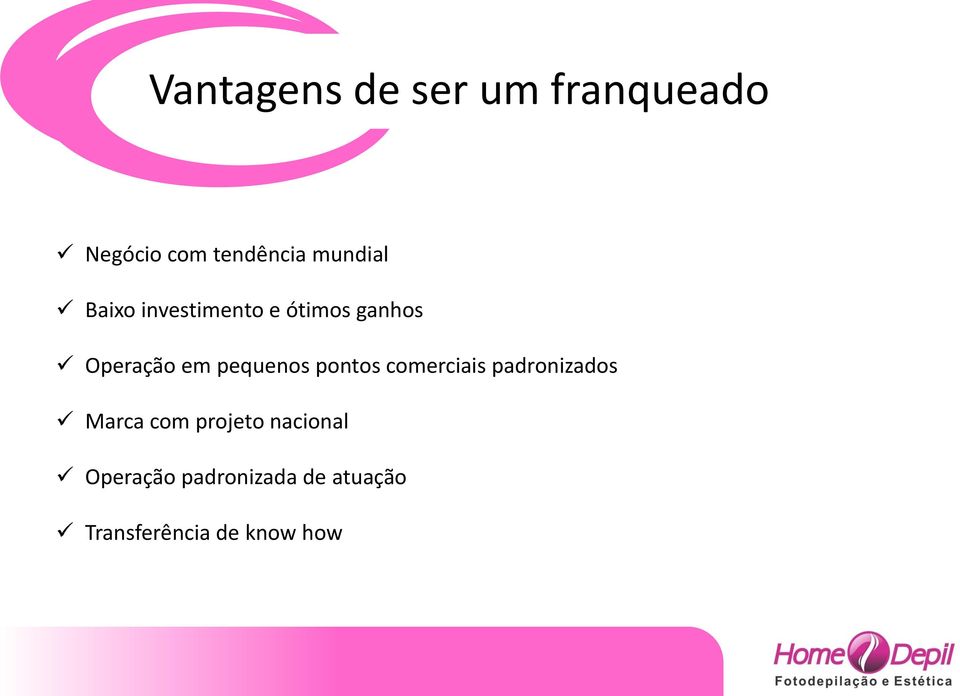 pequenos pontos comerciais padronizados Marca com projeto