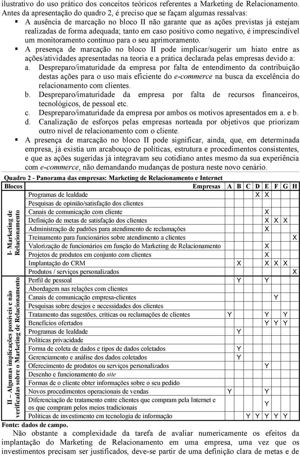 caso positivo como negativo, é imprescindível um monitoramento contínuo para o seu aprimoramento.