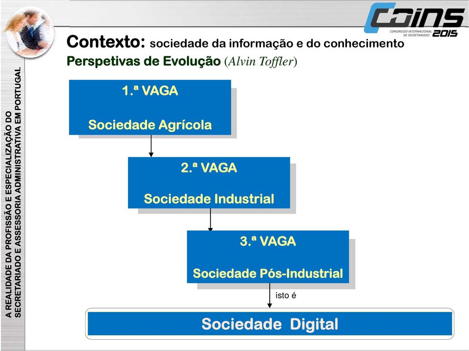 ª VAGA Sociedade Industrial (famílias pequenas e massificação) Máquina, Ouro (Papel, Acções) Sociedade Industrial 3.