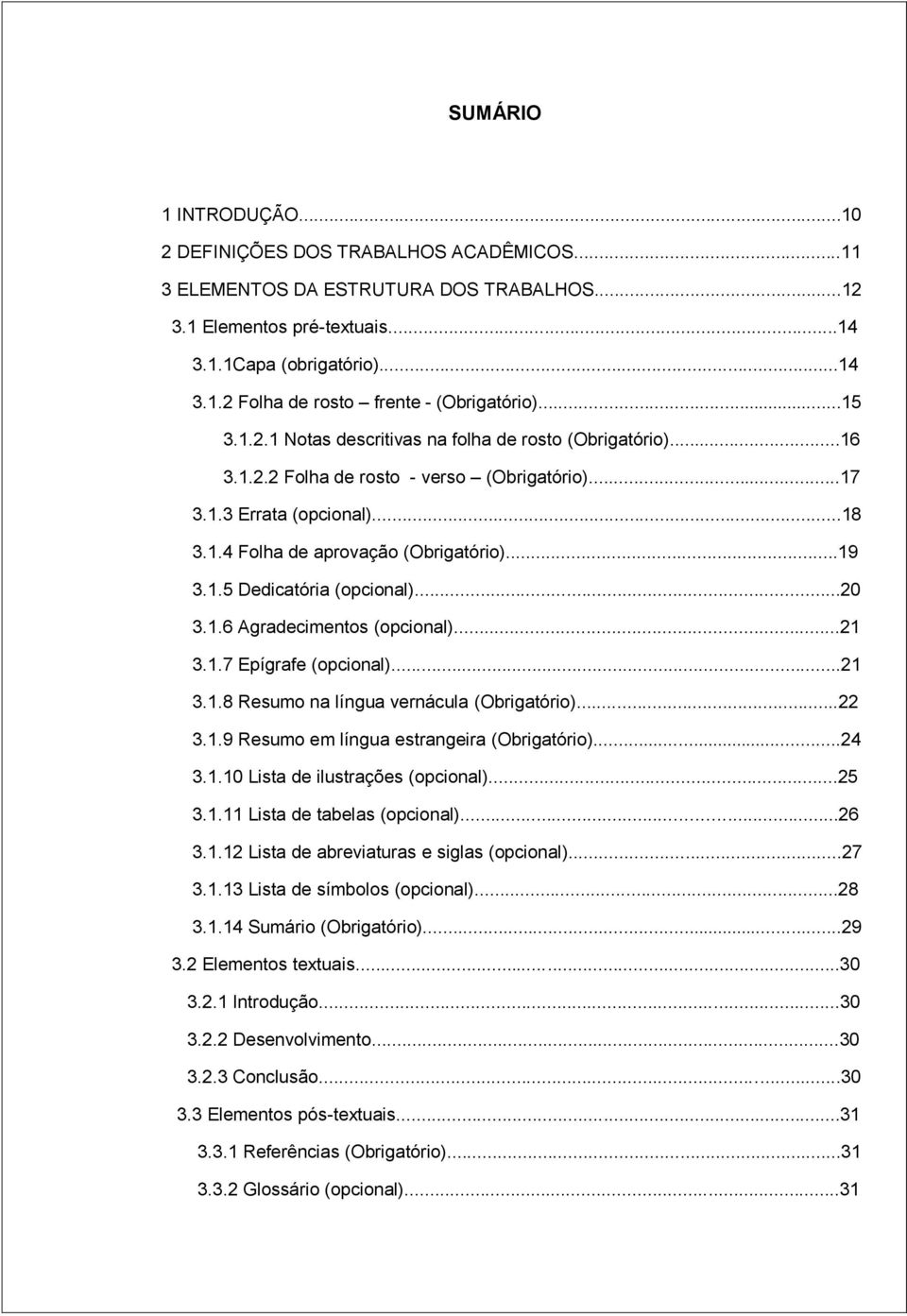 ..20 3.1.6 Agradecimentos (opcional)...21 3.1.7 Epígrafe (opcional)...21 3.1.8 Resumo na língua vernácula (Obrigatório)...22 3.1.9 Resumo em língua estrangeira (Obrigatório)...24 3.1.10 Lista de ilustrações (opcional).