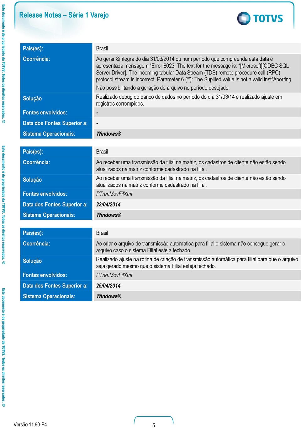 Parameter 6 ( ): The Supllied value is not a valid inst Aborting. Não possibilitando a geração do arquivo no período desejado.