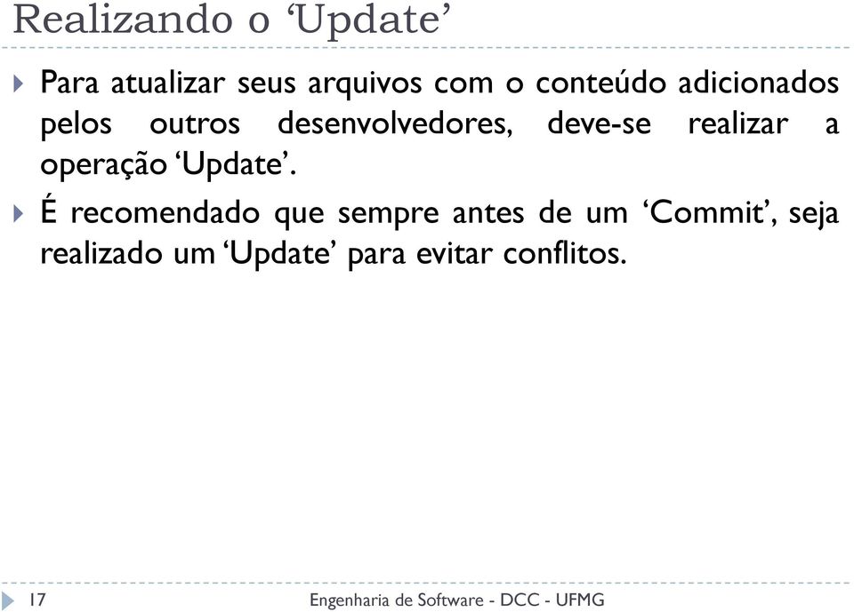 realizar a operação Update.