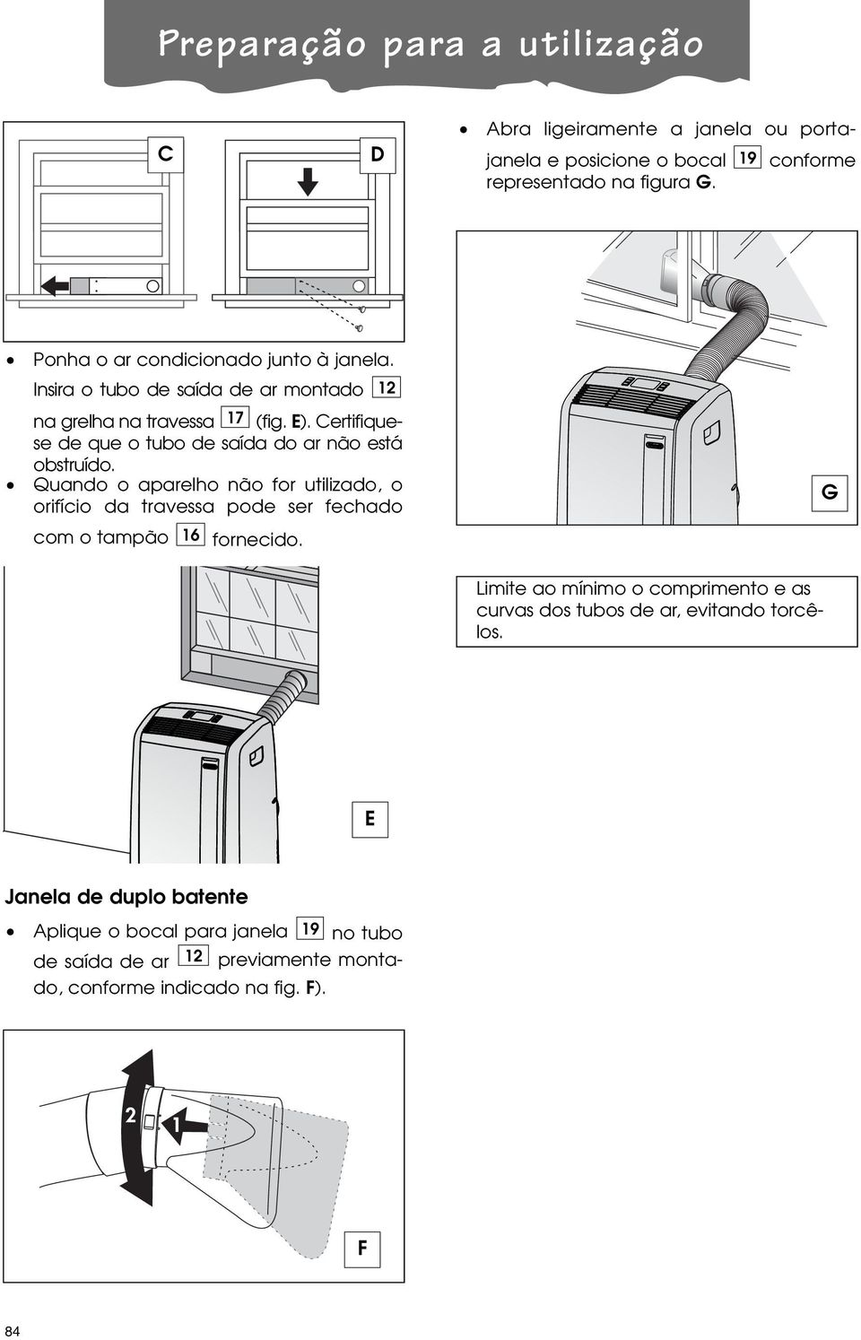 Certifiquese de que o tubo de saída do ar não está obstruído.