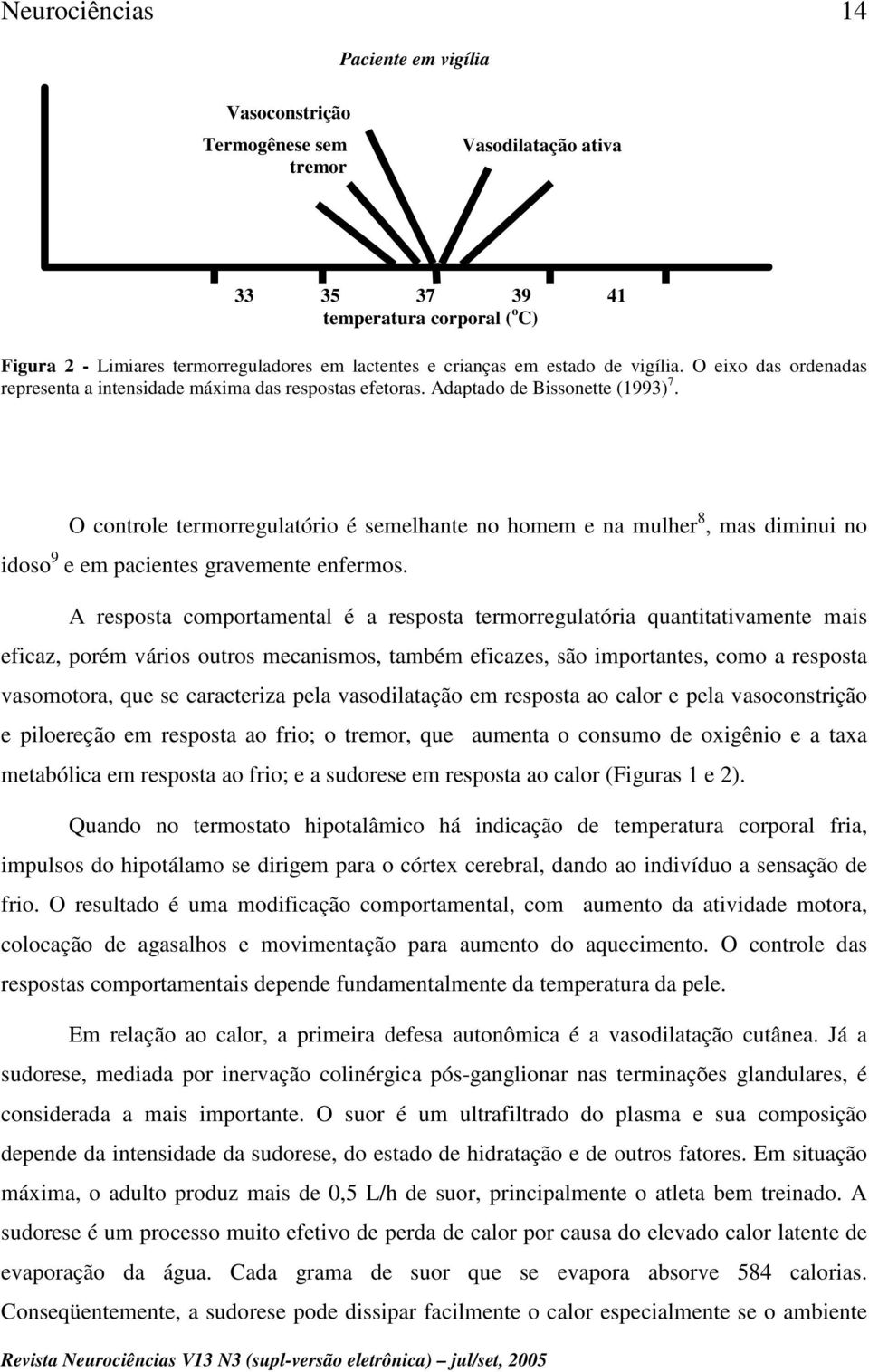 O controle termorregulatório é semelhante no homem e na mulher 8, mas diminui no idoso 9 e em pacientes gravemente enfermos.