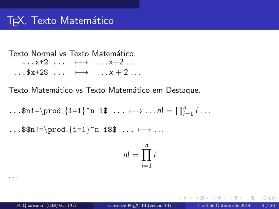 =\prod {i=1}^n i$...... n! = n i=1 i......$$n!=\prod {i=1}^n i$$......... n n!