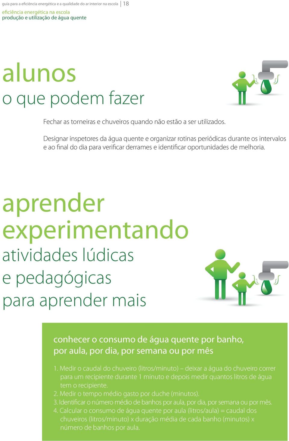 Designar inspetores da água quente e organizar rotinas periódicas durante os intervalos e ao final do dia para verificar derrames e identificar oportunidades de melhoria.