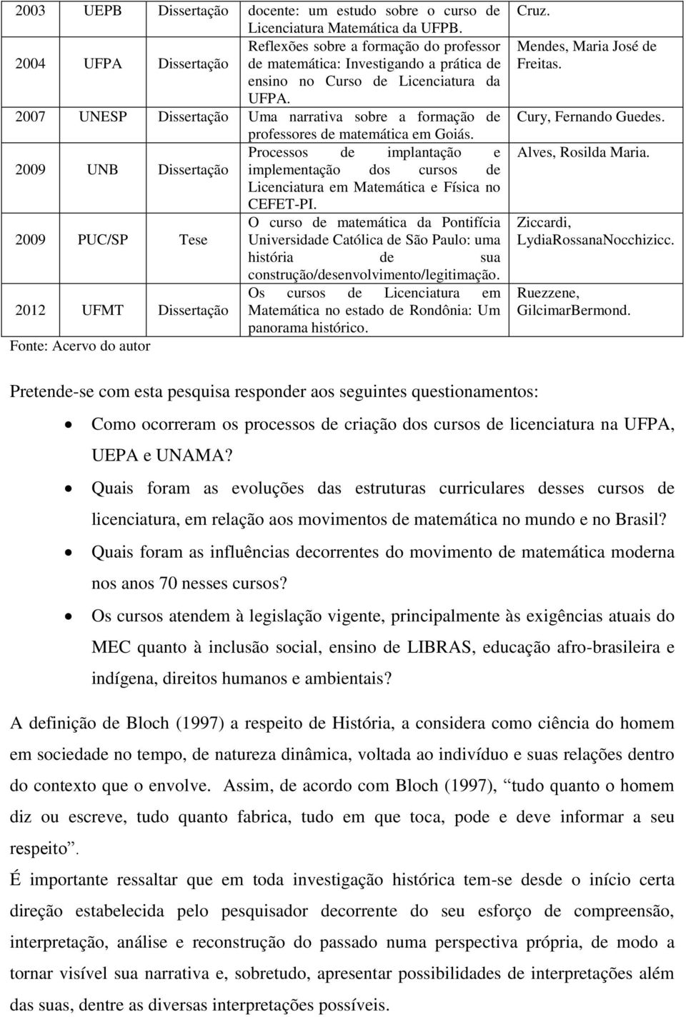 2007 UNESP Dissertação Uma narrativa sobre a formação de professores de matemática em Goiás.