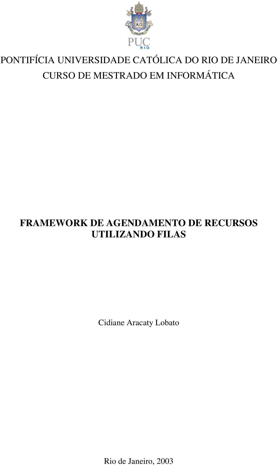 FRAMEWORK DE AGENDAMENTO DE RECURSOS