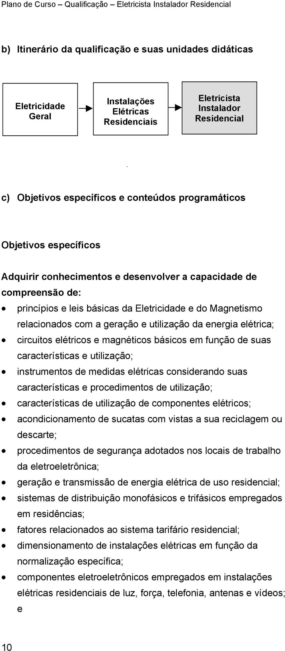 elétrica; circuitos elétricos e magnéticos básicos em função de suas características e utilização; instrumentos de medidas elétricas considerando suas características e procedimentos de utilização;