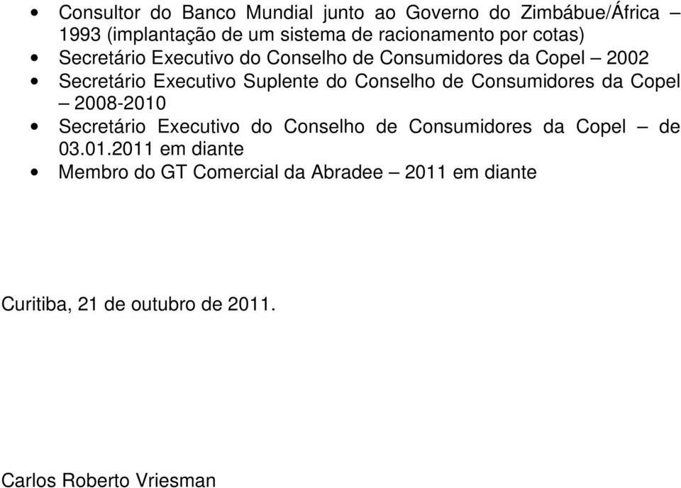 Conselho de Consumidores da Copel 2008-2010