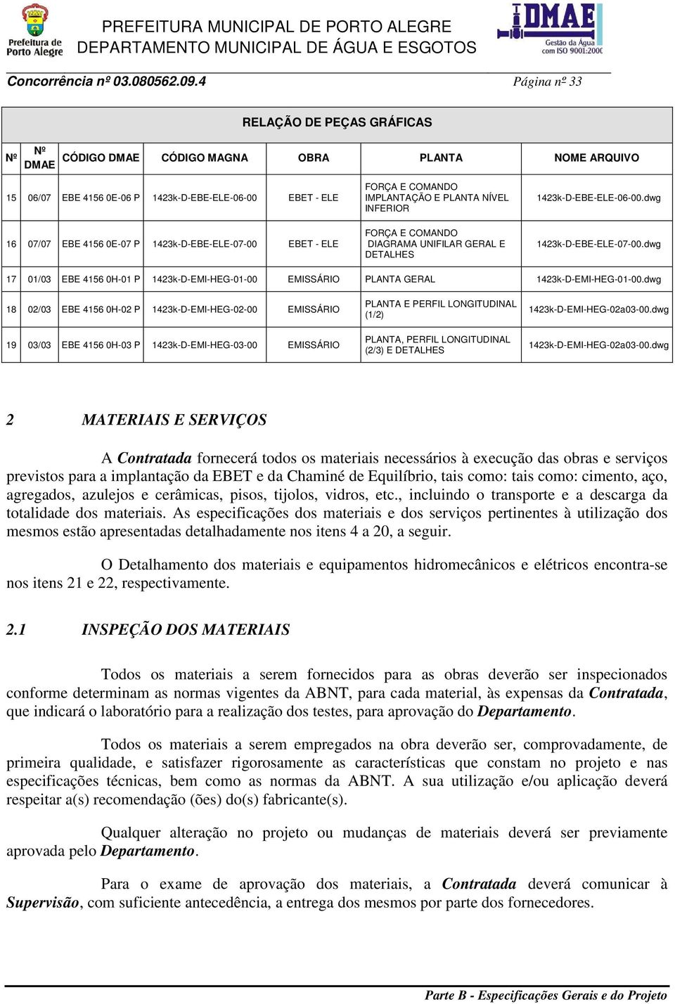 NÍVEL INFERIOR 1423k-D-EBE-ELE-06-00.dwg 16 07/07 EBE 4156 0E-07 P 1423k-D-EBE-ELE-07-00 EBET - ELE FORÇA E COMANDO DIAGRAMA UNIFILAR GERAL E DETALHES 1423k-D-EBE-ELE-07-00.