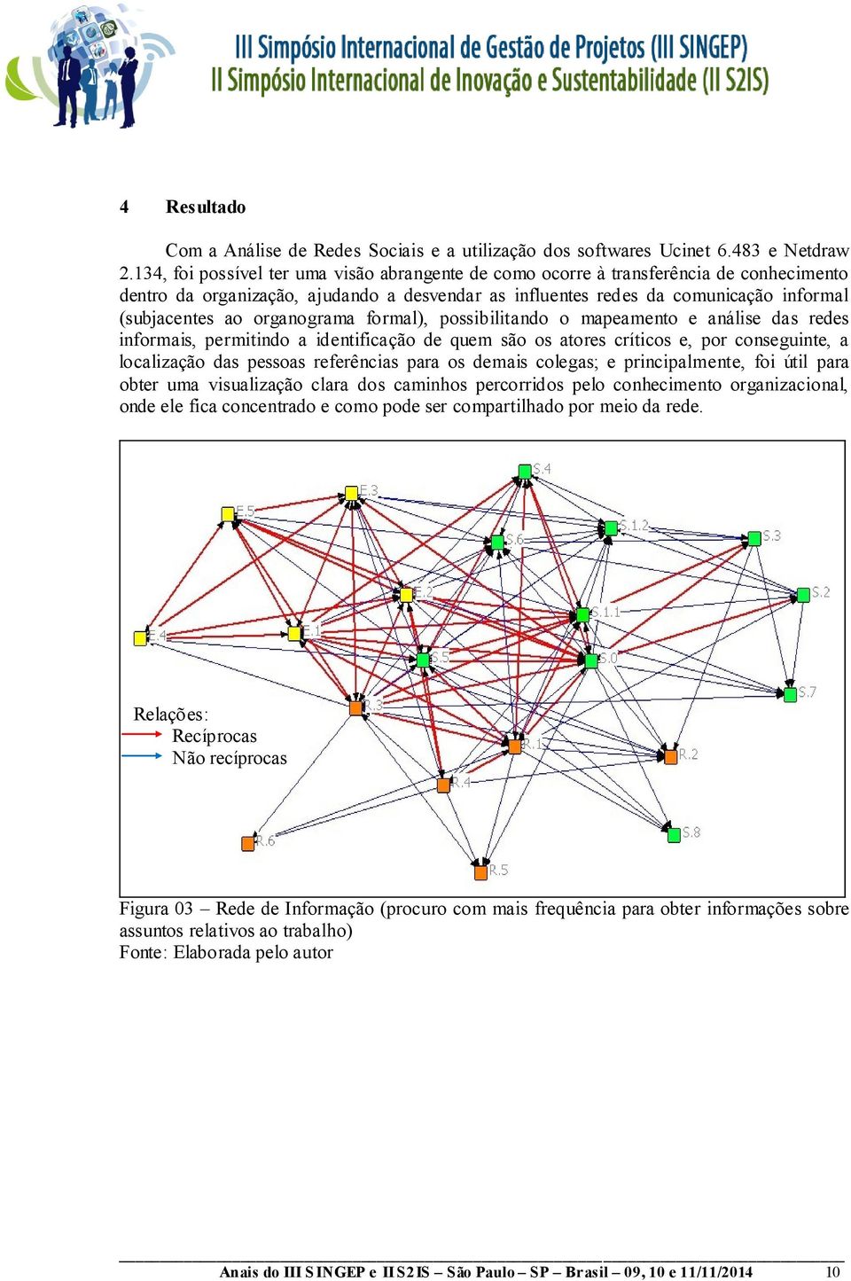 organograma formal), possibilitando o mapeamento e análise das redes informais, permitindo a identificação de quem são os atores críticos e, por conseguinte, a localização das pessoas referências