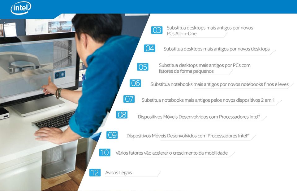 08 07 Substitua notebooks mais antigos pelos novos dispositivos em Dispositivos Móveis Desenvolvidos com Processadores Intel 09