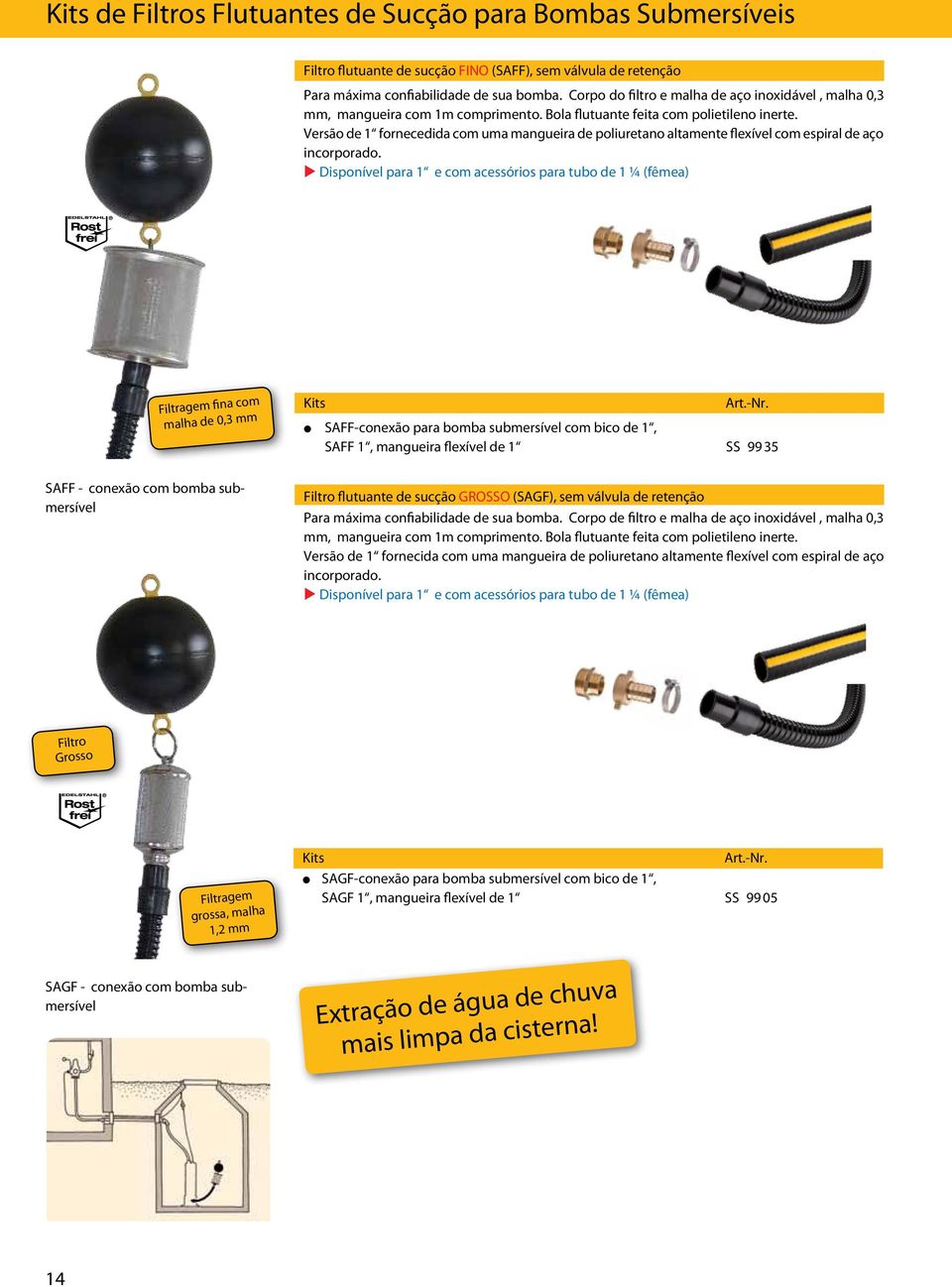 Versão de 1 fornecedida com uma mangueira de poliuretano altamente flexível com espiral de aço incorporado.