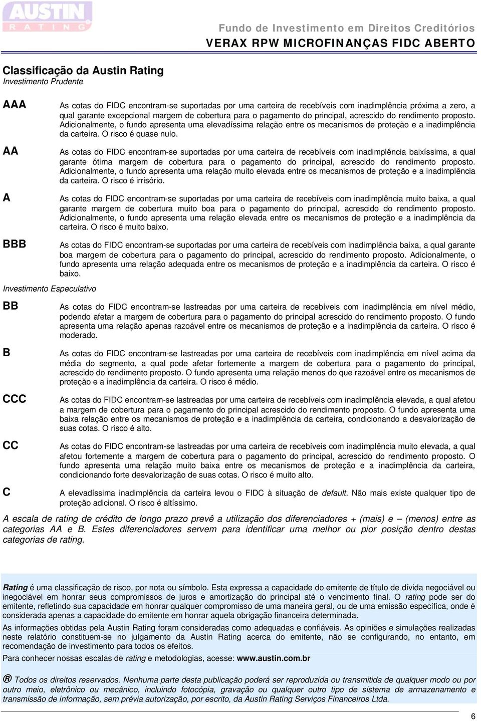 Adicionalmente, o fundo apresenta uma elevadíssima relação entre os mecanismos de proteção e a inadimplência da carteira. O risco é quase nulo.