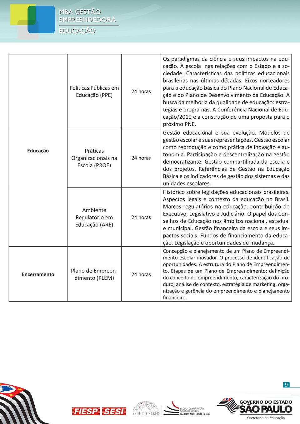 A busca da melhoria da qualidade de educação: estratégias e programas. A Conferência Nacional de Educação/2010 e a construção de uma proposta para o próximo PNE. Gestão educacional e sua evolução.