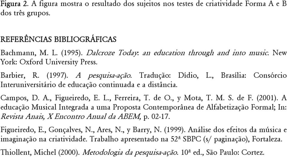 , Brasília: Consórcio Interuniversitário de educação continuada e a distância. Campos, D. A., Figueiredo, E. L., Ferreira, T. de O., y Mota, T. M. S. de F. (2001).