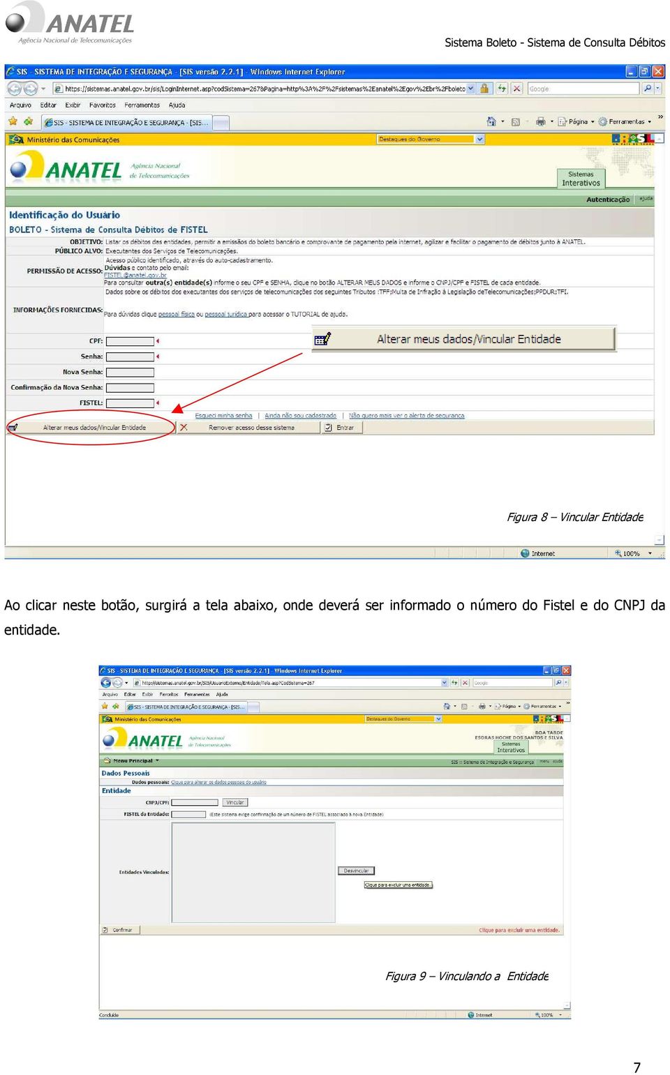 ser informado o número do Fistel e do CNPJ