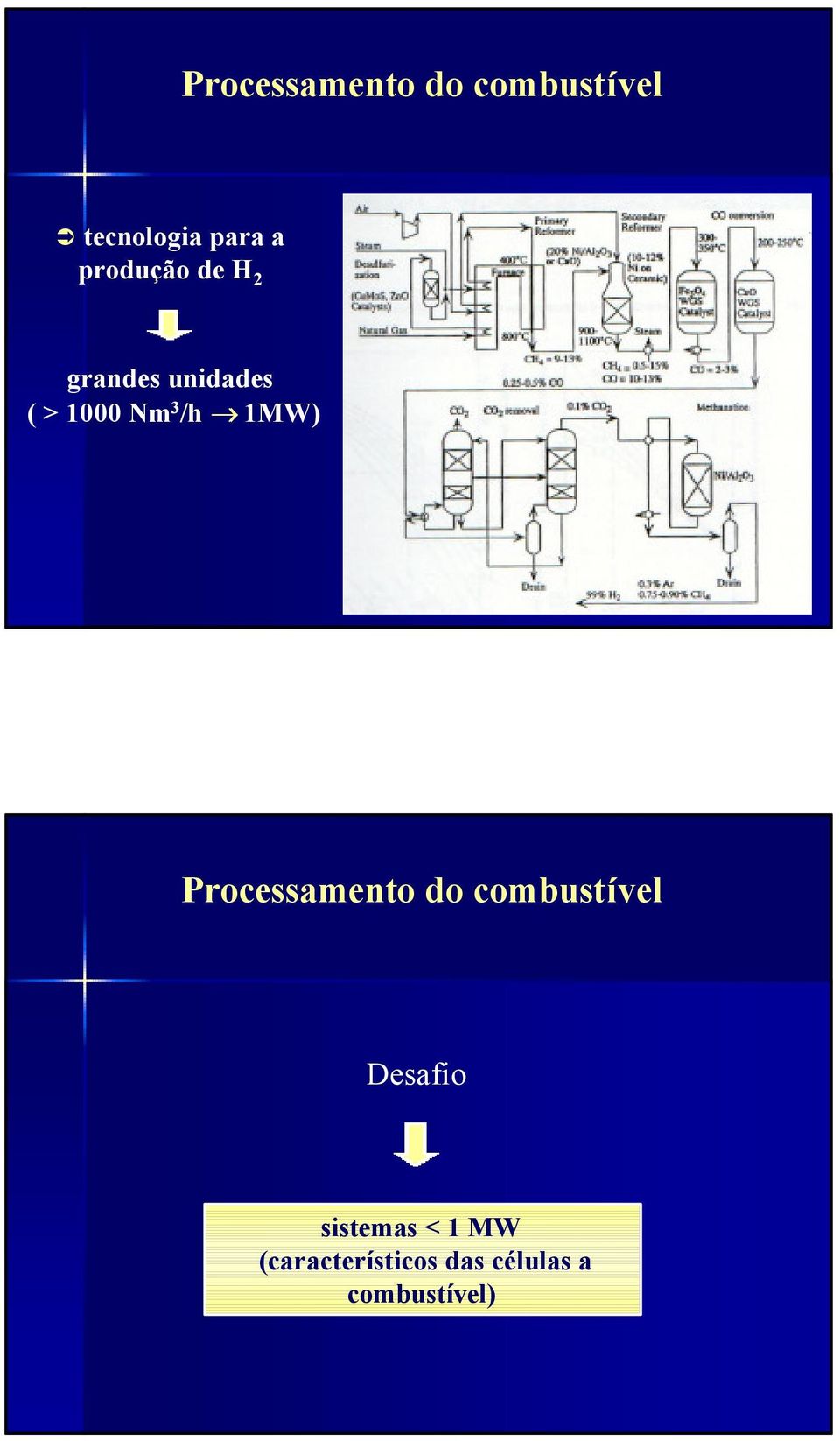 fi 1MW) Processamento do combustível Desafio