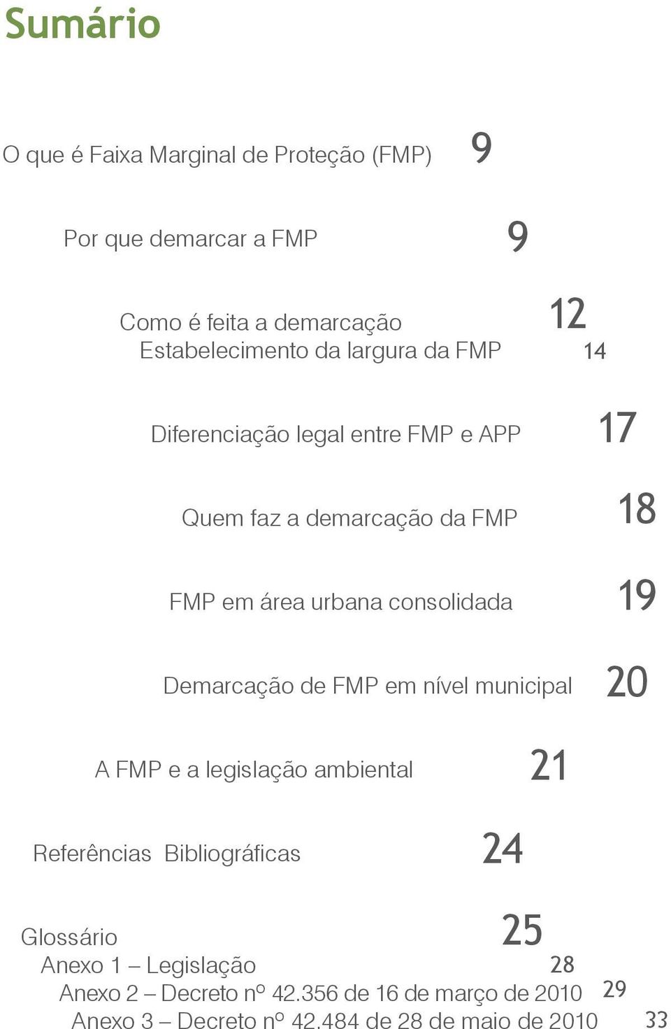 18 19 Demarcação de FMP em nível municipal 20 A FMP e a legislação ambiental 21 Referências Bibliográficas 24 25