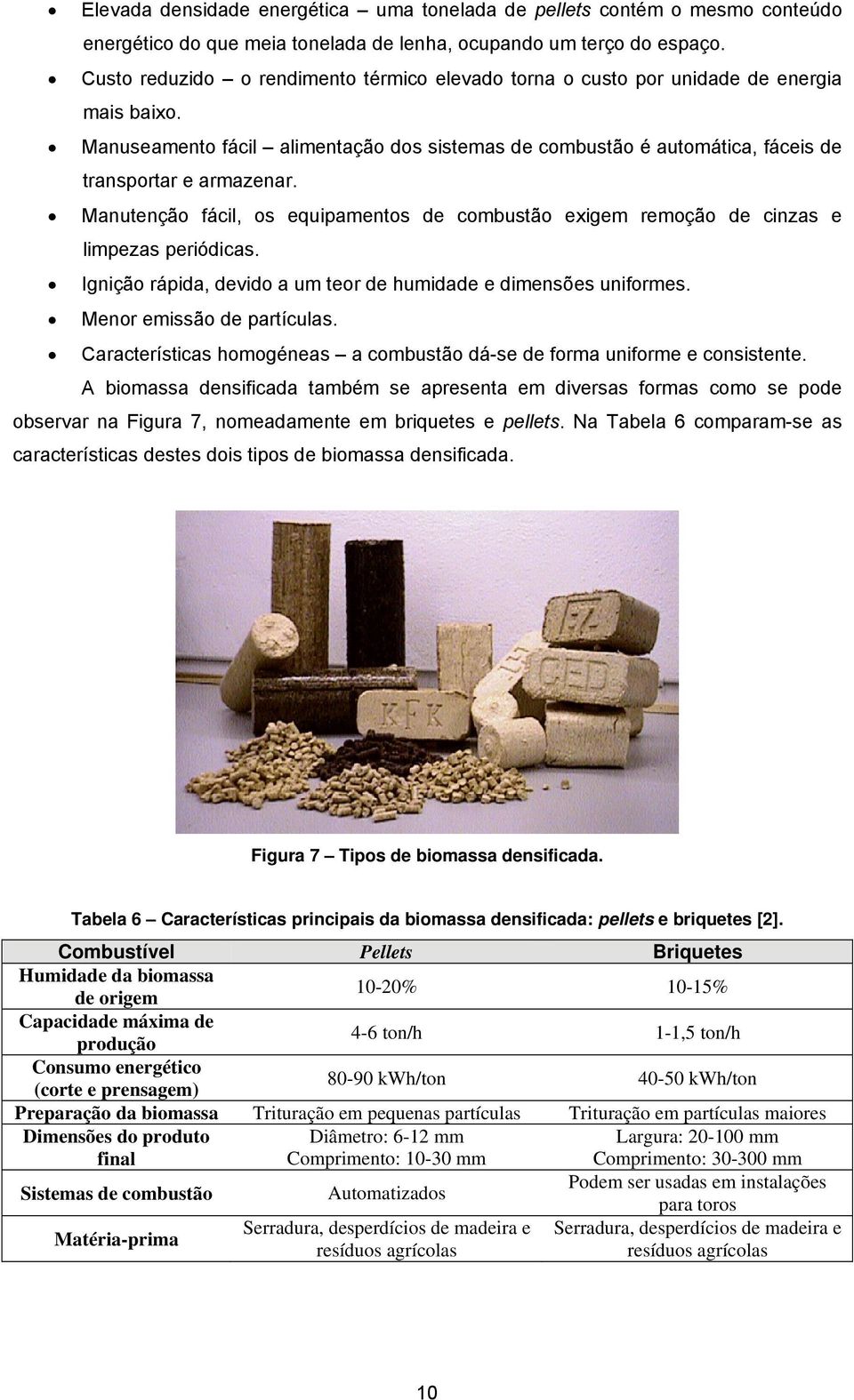 Manutenção fácil, os equipamentos de combustão exigem remoção de cinzas e limpezas periódicas. Ignição rápida, devido a um teor de humidade e dimensões uniformes. Menor emissão de partículas.