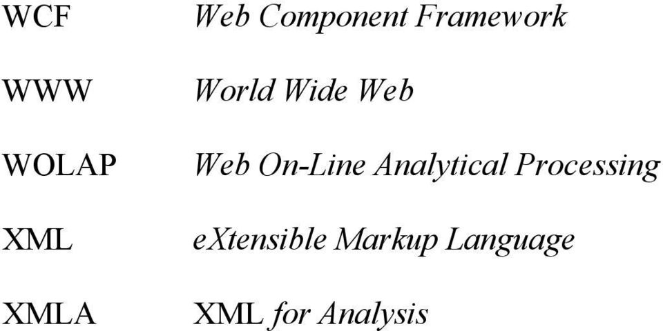 Web On-Line Analytical Processing