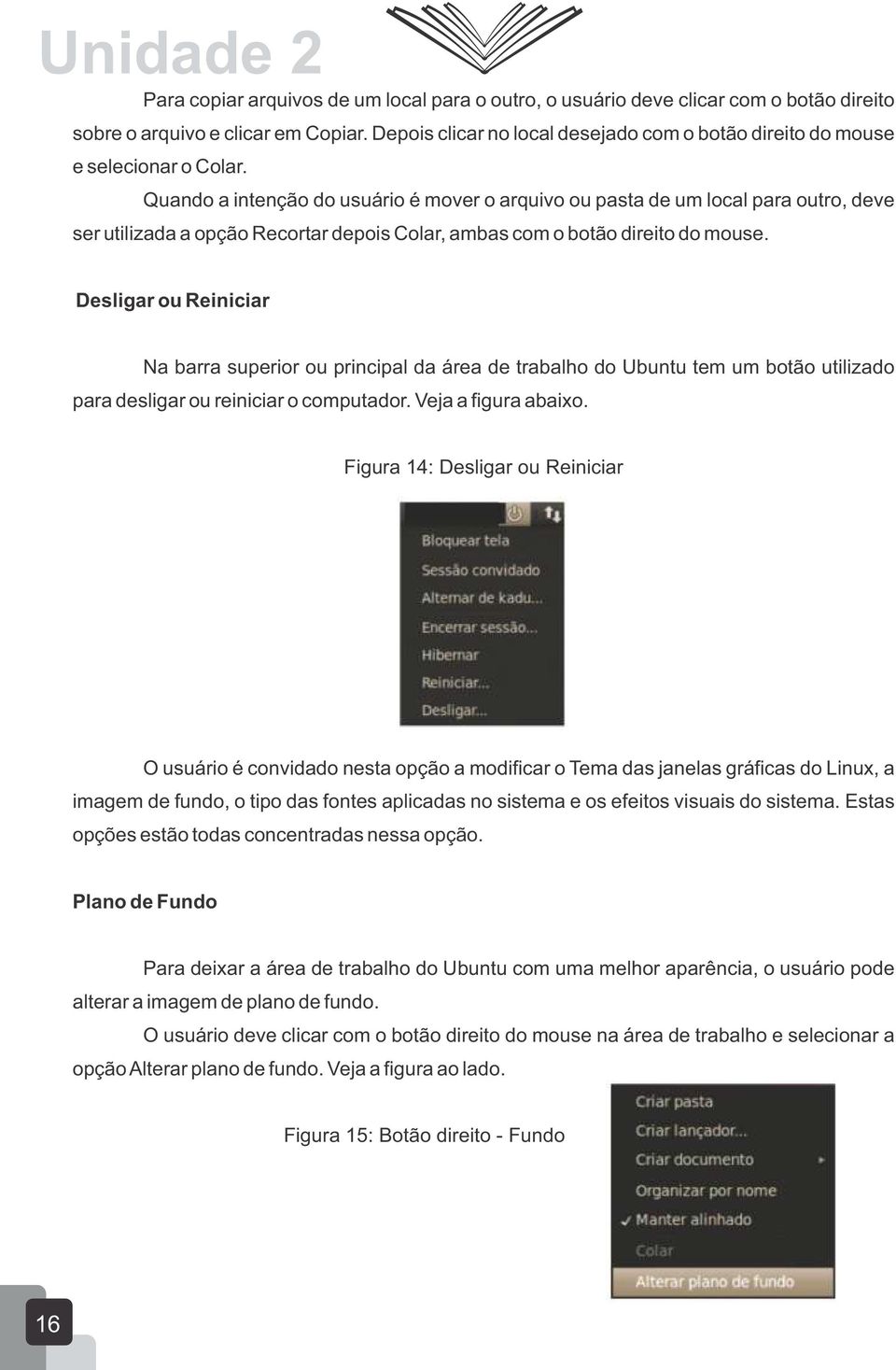 Quando a intenção do usuário é mover o arquivo ou pasta de um local para outro, deve ser utilizada a opção Recortar depois Colar, ambas com o botão direito do mouse.