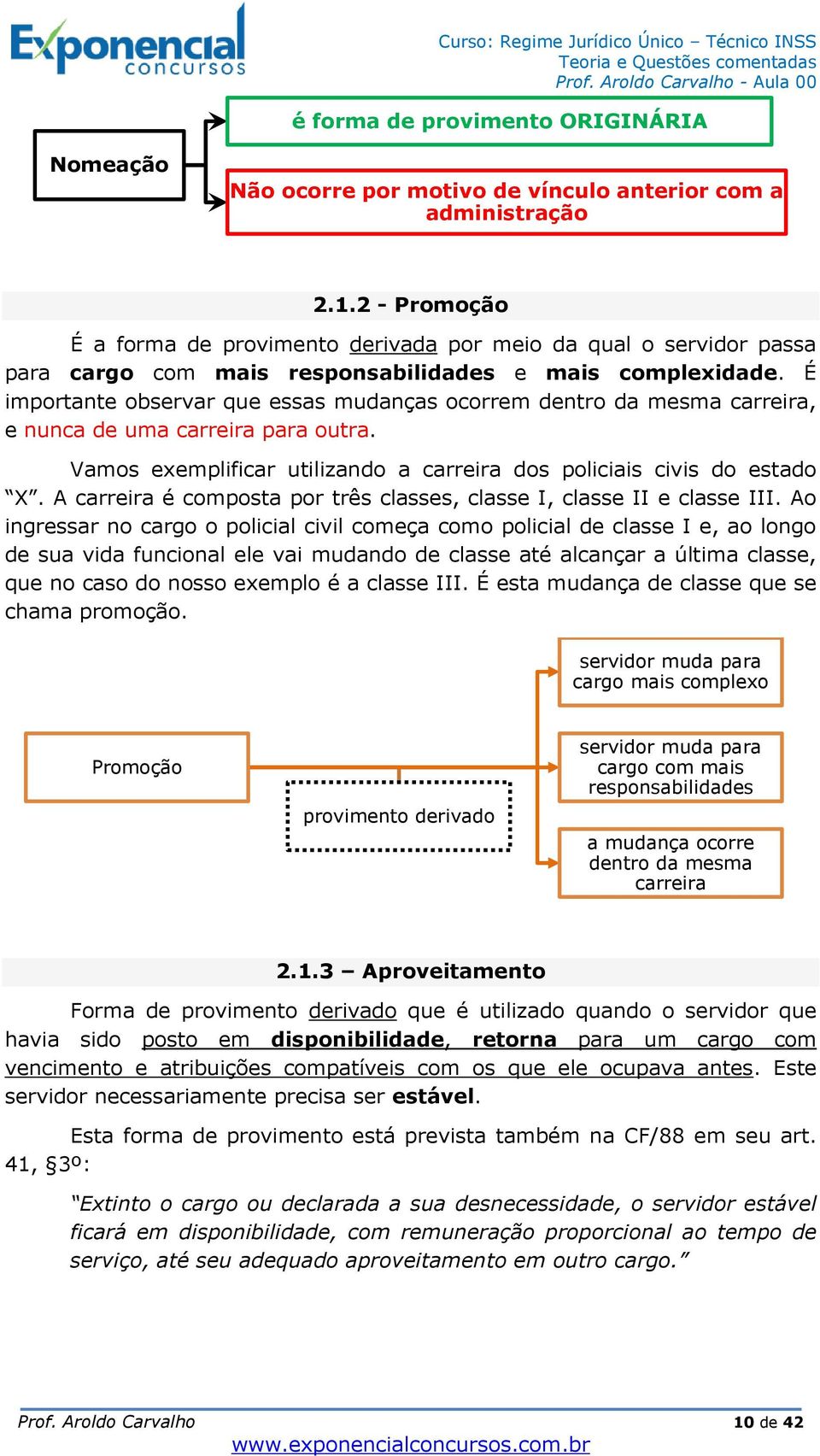 É importante observar que essas mudanças ocorrem dentro da mesma carreira, e nunca de uma carreira para outra. Vamos exemplificar utilizando a carreira dos policiais civis do estado X.