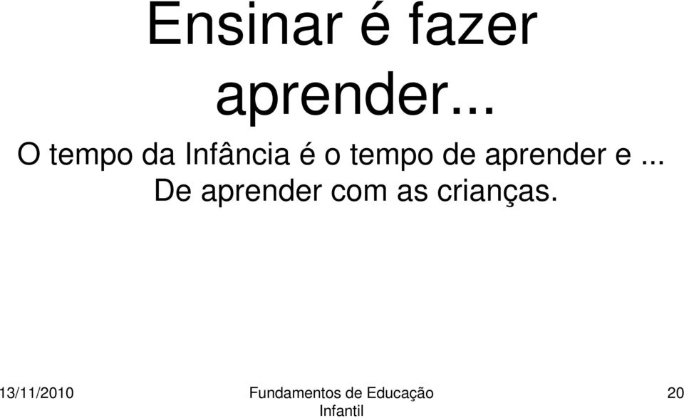 tempo de aprender e.