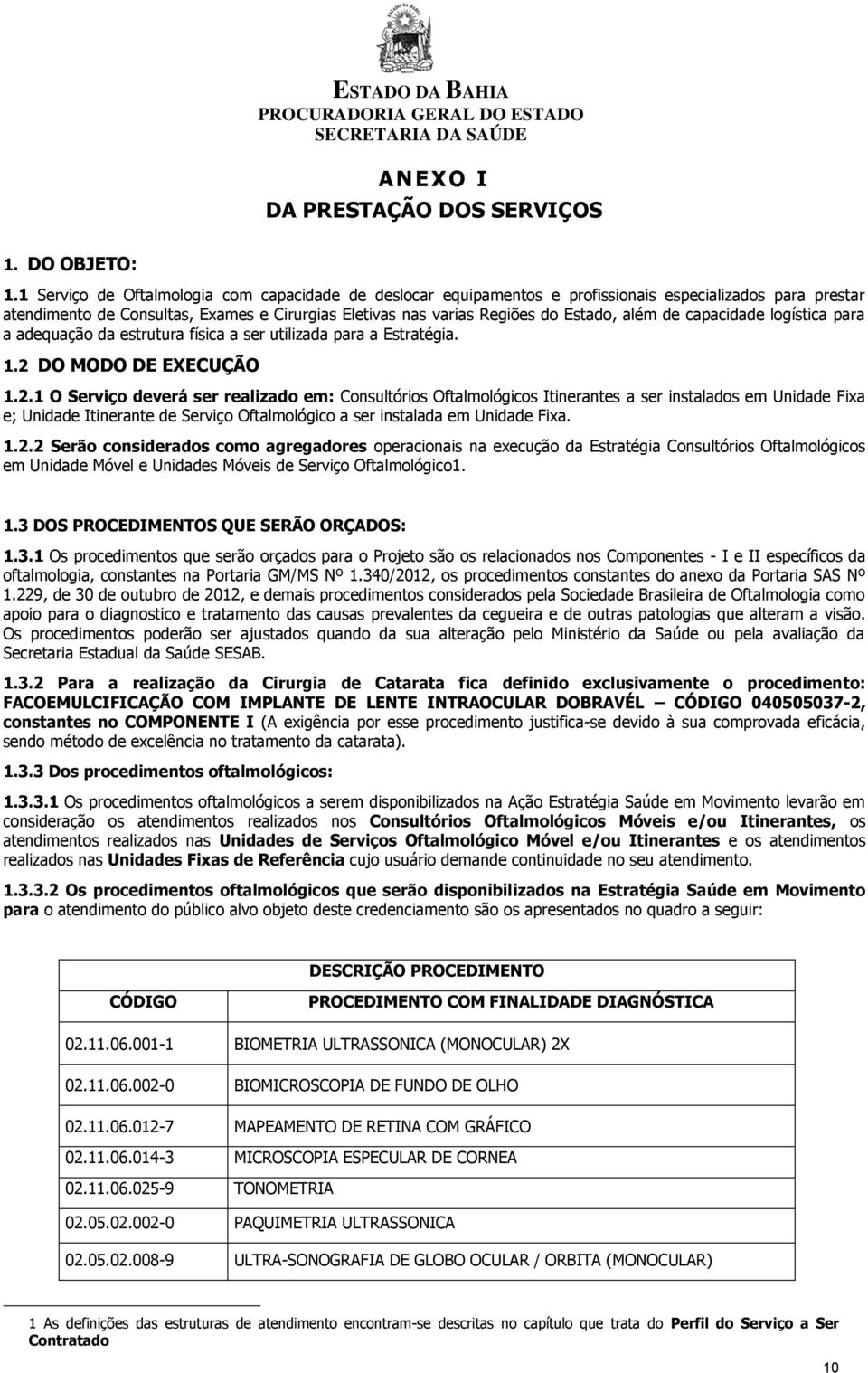 de capacidade logística para a adequação da estrutura física a ser utilizada para a Estratégia. 1.2 