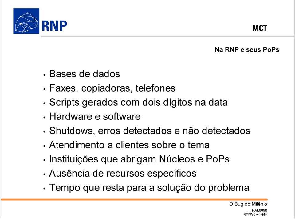 detectados Atendimento a clientes sobre o tema Instituições que abrigam Núcleos