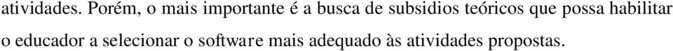 subsidios teóricos que possa habilitar o