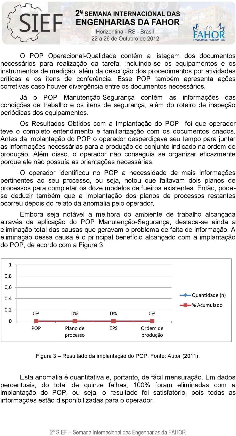 Já o POP Manutenção-Segurança contém as informações das condições de trabalho e os itens de segurança, além do roteiro de inspeção periódicas dos equipamentos.