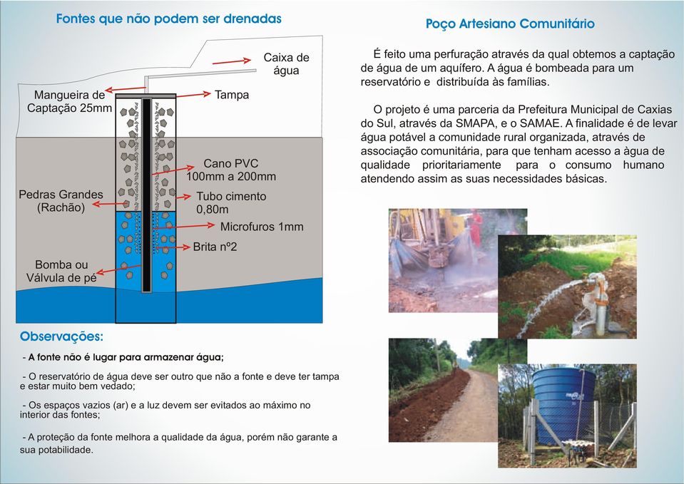 O projeto é uma parceria da Prefeitura Municipal de Caxias do Sul, através da SMAPA, e o SAMAE.