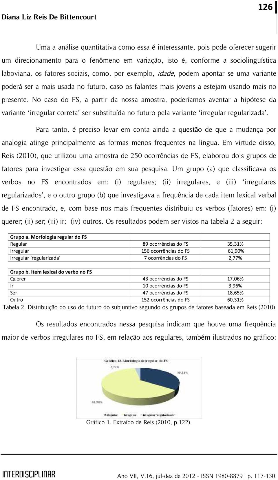 No caso do FS, a partir da nossa amostra, poderíamos aventar a hipótese da variante irregular correta ser substituída no futuro pela variante irregular regularizada.