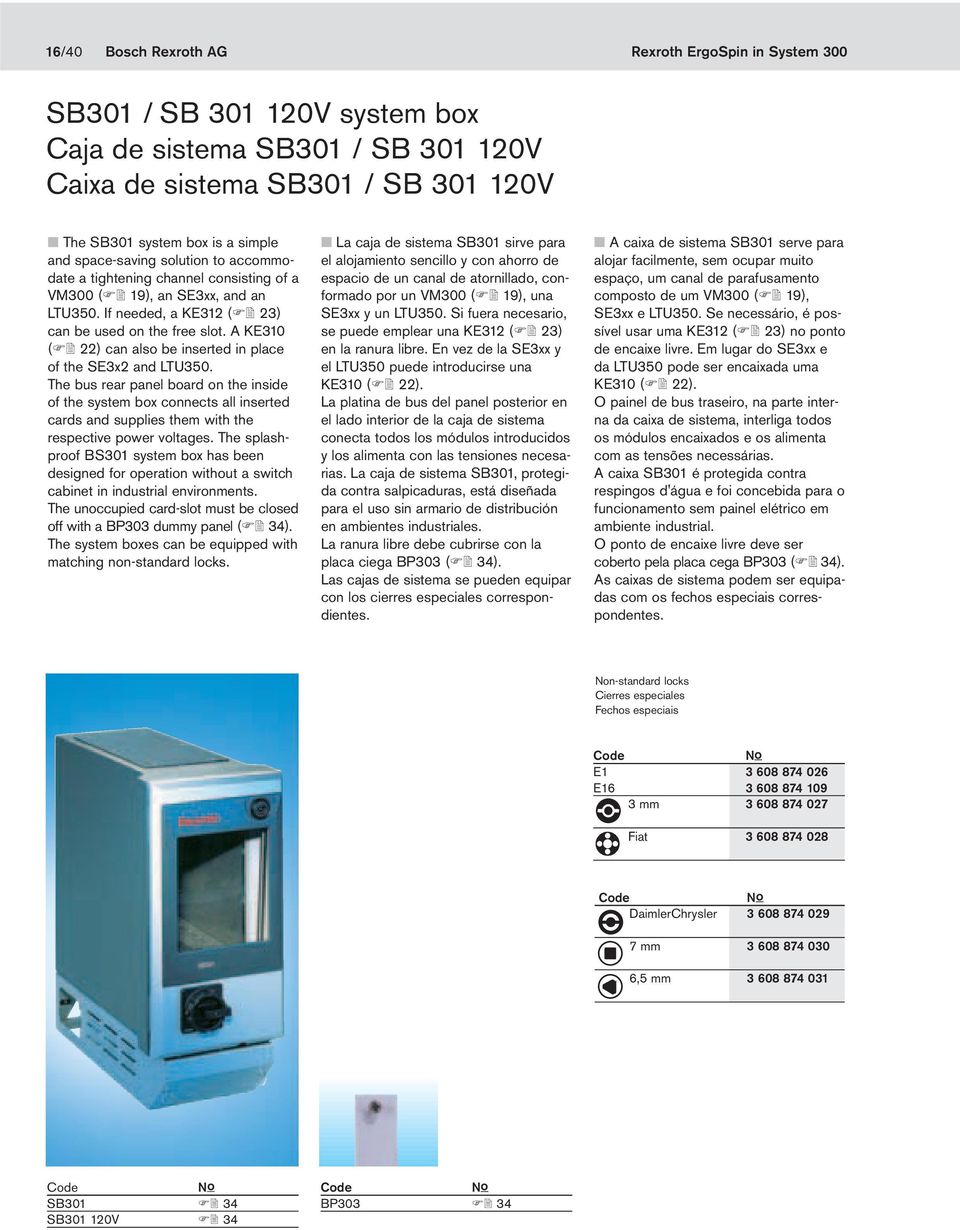 A KE310 ( 22) can also be inserted in place of the SE3x2 and LTU350.