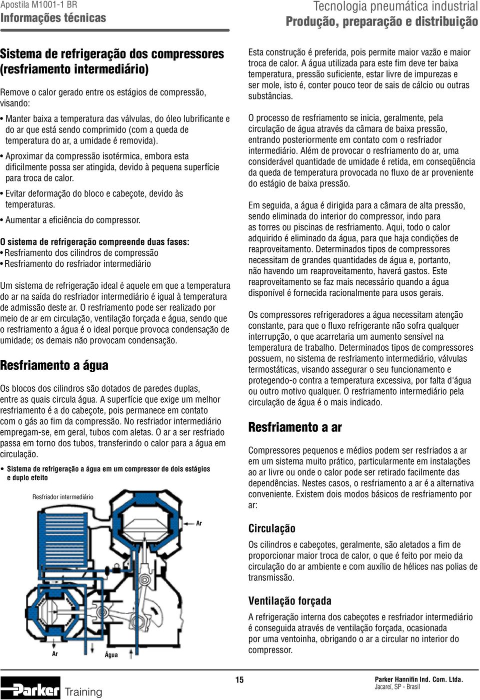 Aproximar da compressão isotérmica, embora esta dificilmente possa ser atingida, devido à pequena superfície para troca de calor. Evitar deformação do bloco e cabeçote, devido às temperaturas.