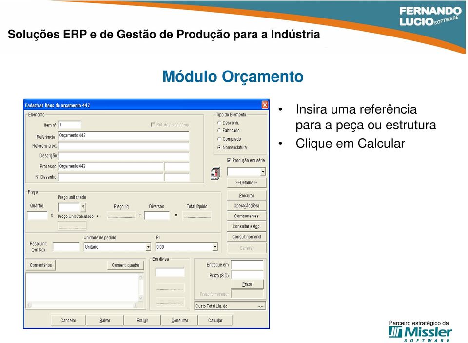 referência para a