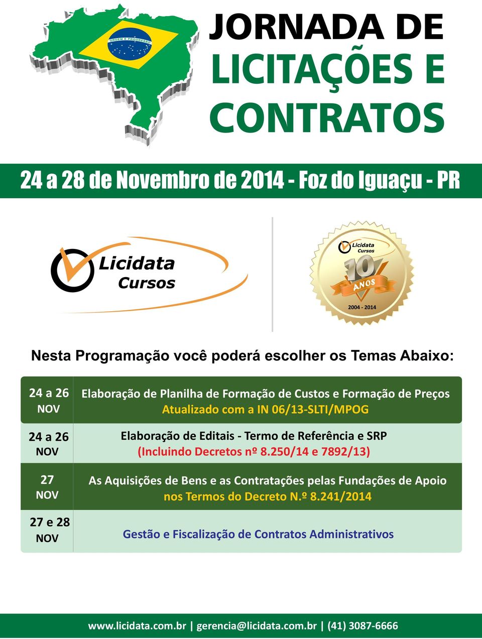 SLTI/MPOG Elaboração de Editais Termo de Referência e SRP (Incluindo Decretos nº 8.