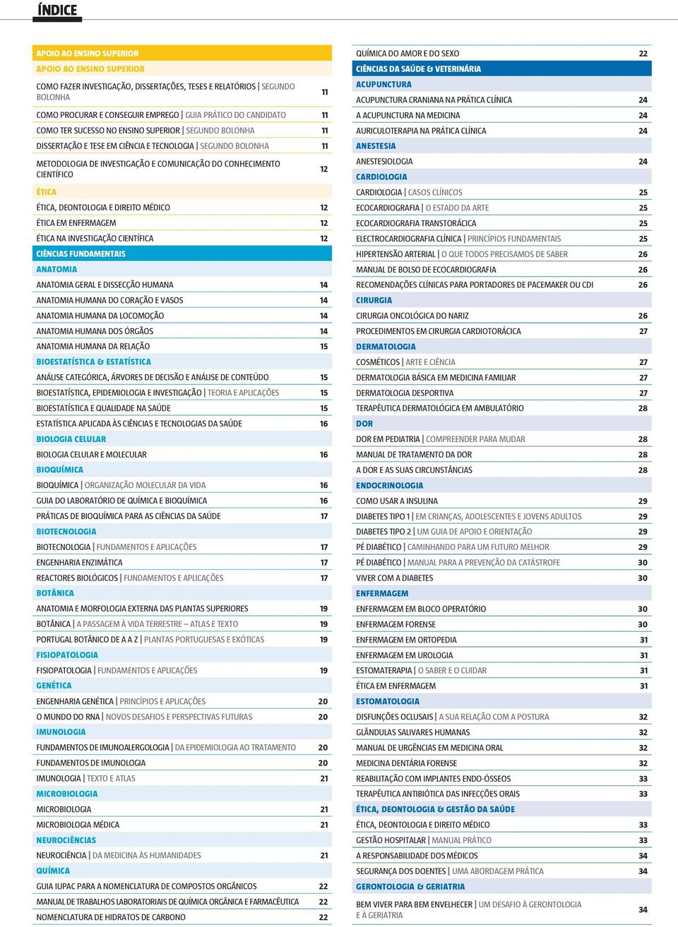 ÉTICA, DEONTOLOGIA E DIREITO MÉDICO 12 ÉTICA EM ENFERMAGEM 12 ÉTICA NA INVESTIGAÇÃO CIENTÍFICA 12 CIÊNCIAS FUNDAMENTAIS ANATOMIA ANATOMIA GERAL E DISSECÇÃO HUMANA 14 ANATOMIA HUMANA DO CORAÇÃO E