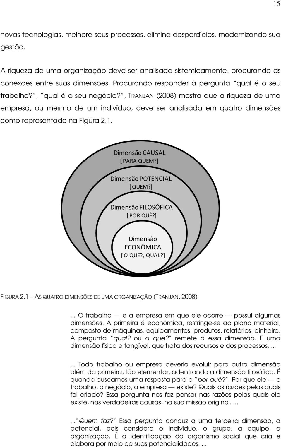 , TRANJAN (2008) mostra que a riqueza de uma empresa, ou mesmo de um indivíduo, deve ser analisada em quatro dimensões como representado na Figura 2.1. Dimensão CAUSAL [PARA QUEM?