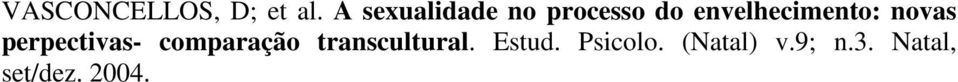 envelhecimento: novas perpectivas-