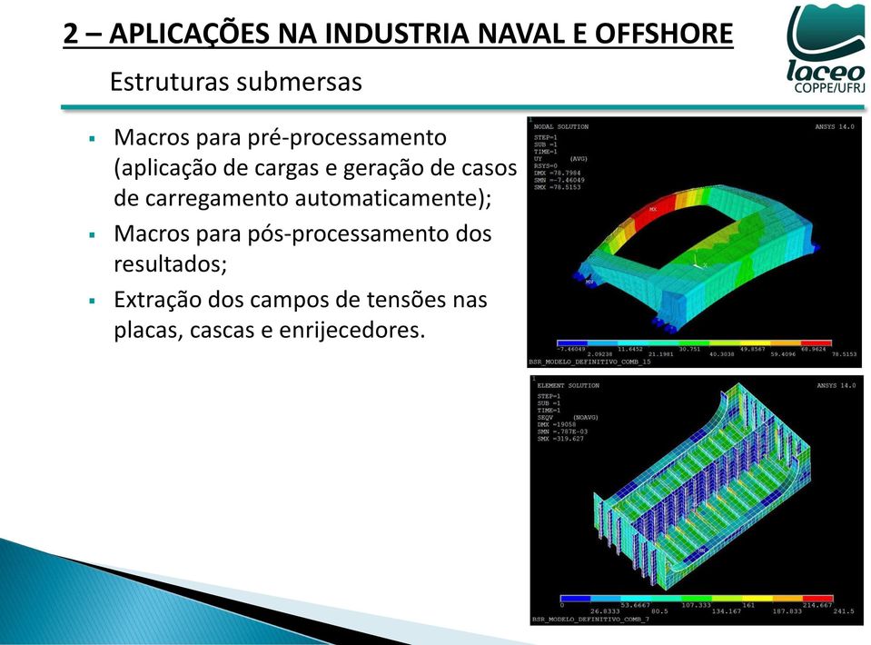 automaticamente); Macros para pós-processamento dos