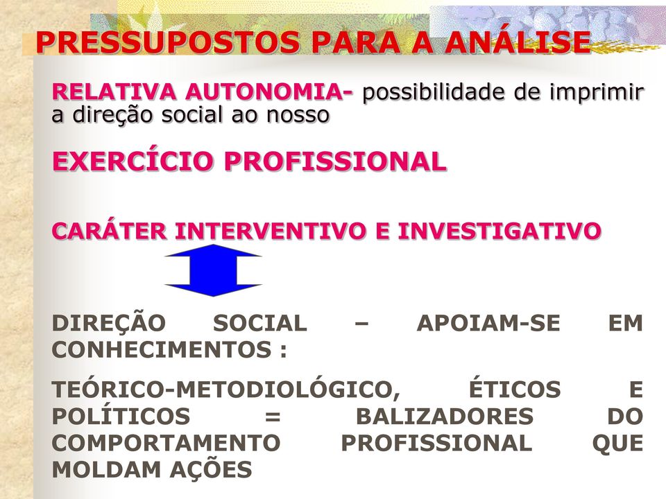 INVESTIGATIVO DIREÇÃO SOCIAL APOIAM-SE EM CONHECIMENTOS :